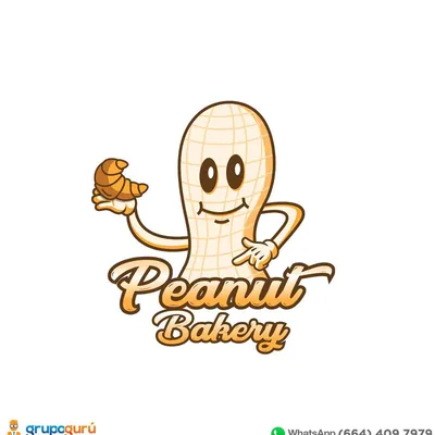 Logotipo diseñado por Grupo Gurú para Peanut Bakery
